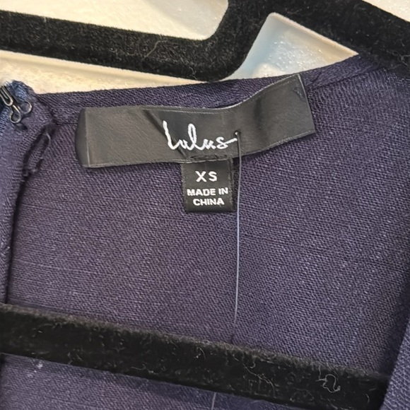 Lulu’s Perfect Day for Love Navy Cutout Tie-Front Mini Dress Size X-Smal… - Picture 7 of 9